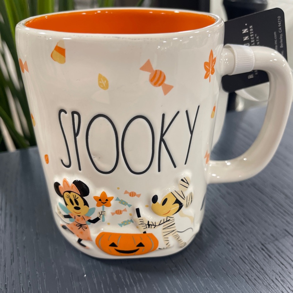 Disney Halloween Mickey & Minnie Mouse Spooky Mummy Fairy Rae Dunn Mug NWT